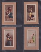 Cigarette cards, USA, L. Miller & Sons, Beauties, 'THIBS' (Havana Blossom backs), 'X' size, 4 cards,