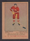Trade card, Canada, Parkhurst Products, Hockey Series, 1951-52, type card, no 54, Martin Pavelich,