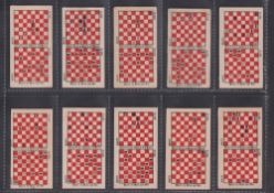 Cigarette cards, Murray's, Chess & Draught Problems (set, 15 cards) (some with slight staining to