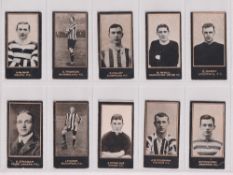 Cigarette cards, Smith's, Footballers (Titled, mixed backs, dark blue and light blue) (97 cards) (
