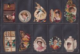 Cigarette cards, USA, Kinney, Novelties (Die-cut to shape), inscribed '25 Styles' (set, 25 cards) (