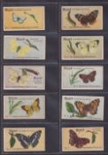 Trade cards, Denmark, Rich, Butterflies (set, 50 cards) (several with light staining to backs,
