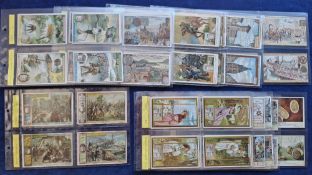 Trade cards, Liebig, 16 sets, including F825 / S822 Ancient Weapons of War, also F917 F968 F975 F982