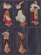 Cigarette cards, USA, Mayo, National Dances (Die cut), 5 cards, all Italian, nos 5, 6, 17, 18 &