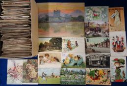 Postcards, Subjects, approx. 500 cards to include topographical, sporting, rail, military, comic,