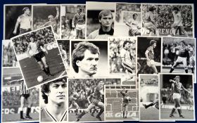 Football press photographs, a collection of 60+, 1980's, b/w photos, 8