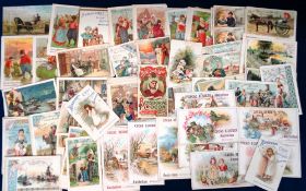 Trade cards, Holland, Bensdorf & Blooker, a collection of approx. 90 postcard size advertising cards