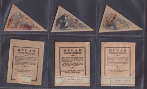 Tobacco leathers, ATC, Comic Designs (Pennant shaped), 18 different, each with envelope of issue,