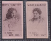 Cigarette cards, Taddy, Actresses, Collotype, 2 type cards, Mdlle Nikita (sl edge trim) & Miss Eva