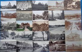 Postcards, Letchworth and Norton, approx. 60 cards, RPs and printed to include Station Hotel, A.