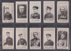 Cigarette cards, Clarke's Boer War Celebrities (set 16 cards) (very mixed condition, 3 trimmed, 2