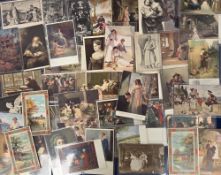 Postcards, Art, to include 19 'The Burlington Art Miniatures', boxes (cards gen gd, boxes poor,
