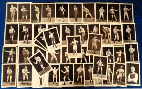 Boxing postcards, 'Boxing Series', a collection of 48 numbered cards including Frank Klaus, Luther