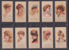 Cigarette cards, USA, Allen & Ginter, The World's Beauties, Second Series (set, 50 cards) (one