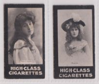 Cigarette cards, Murray's, Actresses 'BLARM' (Pineapple Cigarettes), two cards, Mitzi-Dalti & Manton