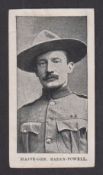 Cigarette card, Franklyn, Davey & Co, Boer War Generals - FLAC, type card, Major-Gen. Baden-