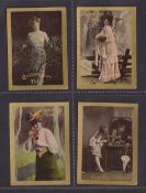 Cigarette cards, Tosca Cigarillos, Beautiful Women, 'L' size, ref. H284, four cards, pictures nos 9,