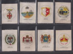 Tobacco silks, Phillips, Arms of Countries & Territories, 'M' size, (set, 62 silks) (mixed condition