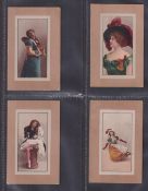 Cigarette cards, USA, L. Miller & Sons, Beauties, 'THIBS' (Old Pepper Cut Plug backs), 'X' size, 4