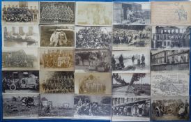 Postcards, Military and WW1, approx. 200 cards to include a group shot of 17th (Res) Bn London