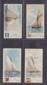 Cigarette cards, Hignett's, Yachts (White back), four cards, Almida Capt. Steward, Euriquita Mr.