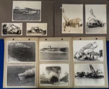 Aviation, RAF, a 1930s photograph album containing approx. 70 images to include many crashes.