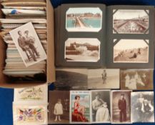 Postcards, Topographical and Subjects, a selection of 100s of cards to include 3 vintage albums, the
