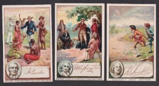 Trade cards, Holland, Bensdorf, Celebrities (103/104, missing no 93) postcard size cards with