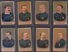 Cigarette cards, USA, Buchner, Police Inspectors, 'M' size, 13 cards, Brogan, Clinchy, Copeland,