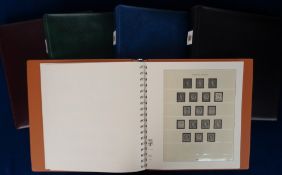 Accessories, 5 GB boxed hingeless Lindner albums with leaves, 1840-1996, including a smattering of