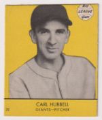 Trade card, USA, Goudey Gum, Baseball Cards, 1941 (Big League Gum), type card, Carl Hubbell,