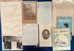 Ephemera, Royal and Merchant Navy, a collection of approx. 65 items to include a letter to The