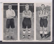 Trade cards, Football Favourites, selection of Art Plates cards, various sizes; 2 uncut sheets of