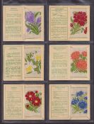 Tobacco silks, Wix, Kensitas Flowers (Printed backs), standard size (set, 60 silks) (gd/vg)