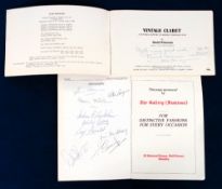 Football, Burnley FC, two booklets each with multiple signatures 'Vintage Claret A Pictorial History