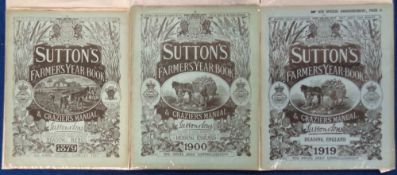 Ephemera, Sutton’s seeds – 8 catalogues from 1879-1930, mostly Farmer’s Year Books and Grazier’s