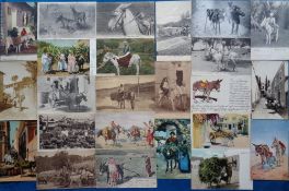 Postcards, Donkeys, approx. 100 cards, RPs, printed and artist drawn to include art, comic,