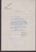 Entertainment, Bing Crosby, a typed, signed letter (with original posting envelope) on personal