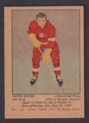 Trade card, Canada, Parkhurst Products, Hockey Series, 1951-52, type card, no 62, Victor Satsiuk,