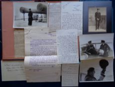 Naval Ephemera, relating to Lieut. Hugh Fortescue Curry D.S.C., R.N. to include letters sent by
