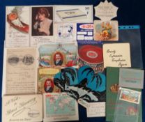 Advertising, a collection of 70+ items to include Paysandu Ox Tongues lift the flap paper