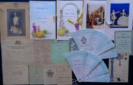Masonic, 27 items to include 1890 Anniversary Festival invitation, 1886, 1887, 1889, 1894, 1895