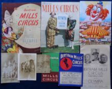 Circus, 9 items to comprise Nock Circus programme (1980s?) signed by 7 of the artists to include
