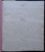 Note Book, leather bound late Georgian/Early Victorian book with many pages of handwritten text to