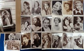 Postcards, Picturegoer Female Stars, approx 220 cards to include Elizabeth Taylor, Joan Fontaine,