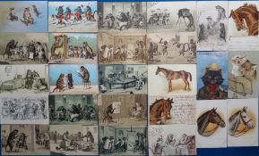 Postcards, Anthropomorphic and Animals, approx. 200 cards to include cats, dogs, horses, monkeys