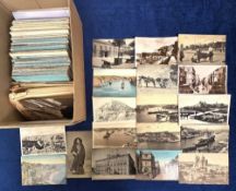 Postcards, Malta, approx 350 cards mainly printed but also RPs and artist drawn, to include
