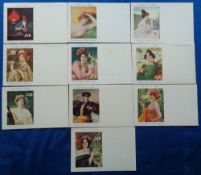 Postcards, Advertising, Job Cigarettes, 10 'Collection Job' Calendrier cards 1898 (2 different),