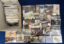 Postcards, Gardening, approx 400 cards to include gardeners, mowers, glass houses, allotments,