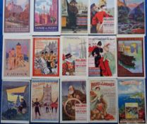 Postcards, Advertising, Travel, 25 cards to include G.W.R. Glorious Devon, Cook's Vesuvian